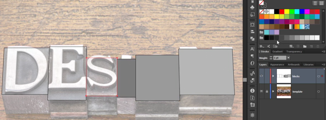 use different shade of grey from the color pallet