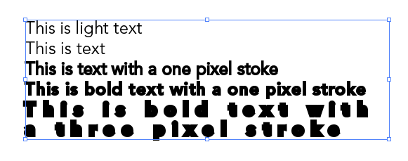 Illustrator text with stroke